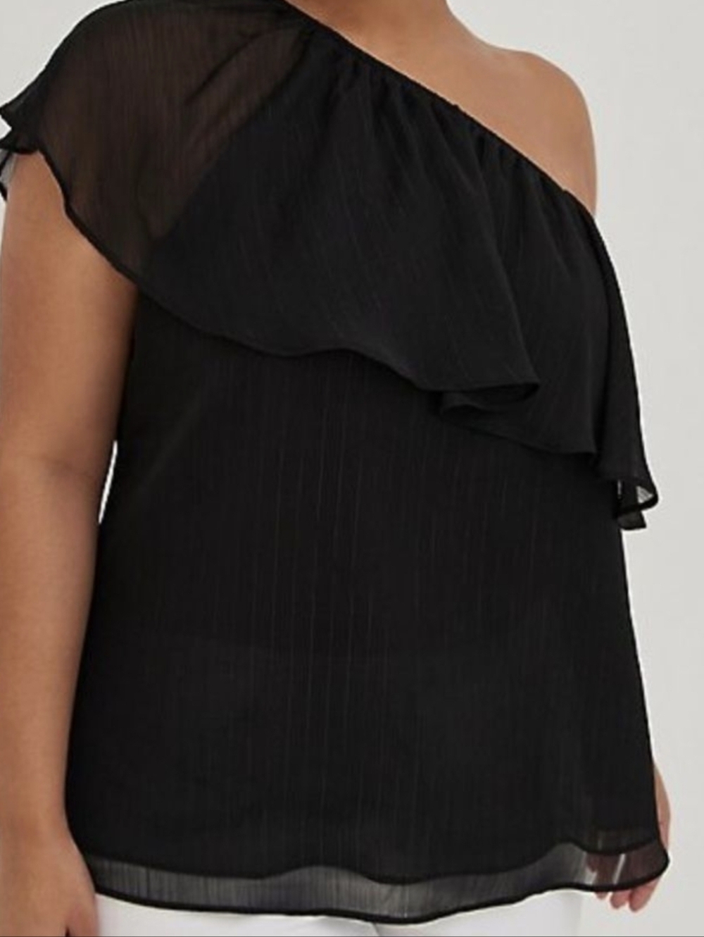 Torrid One-Shoulder Ruffle Women's Top